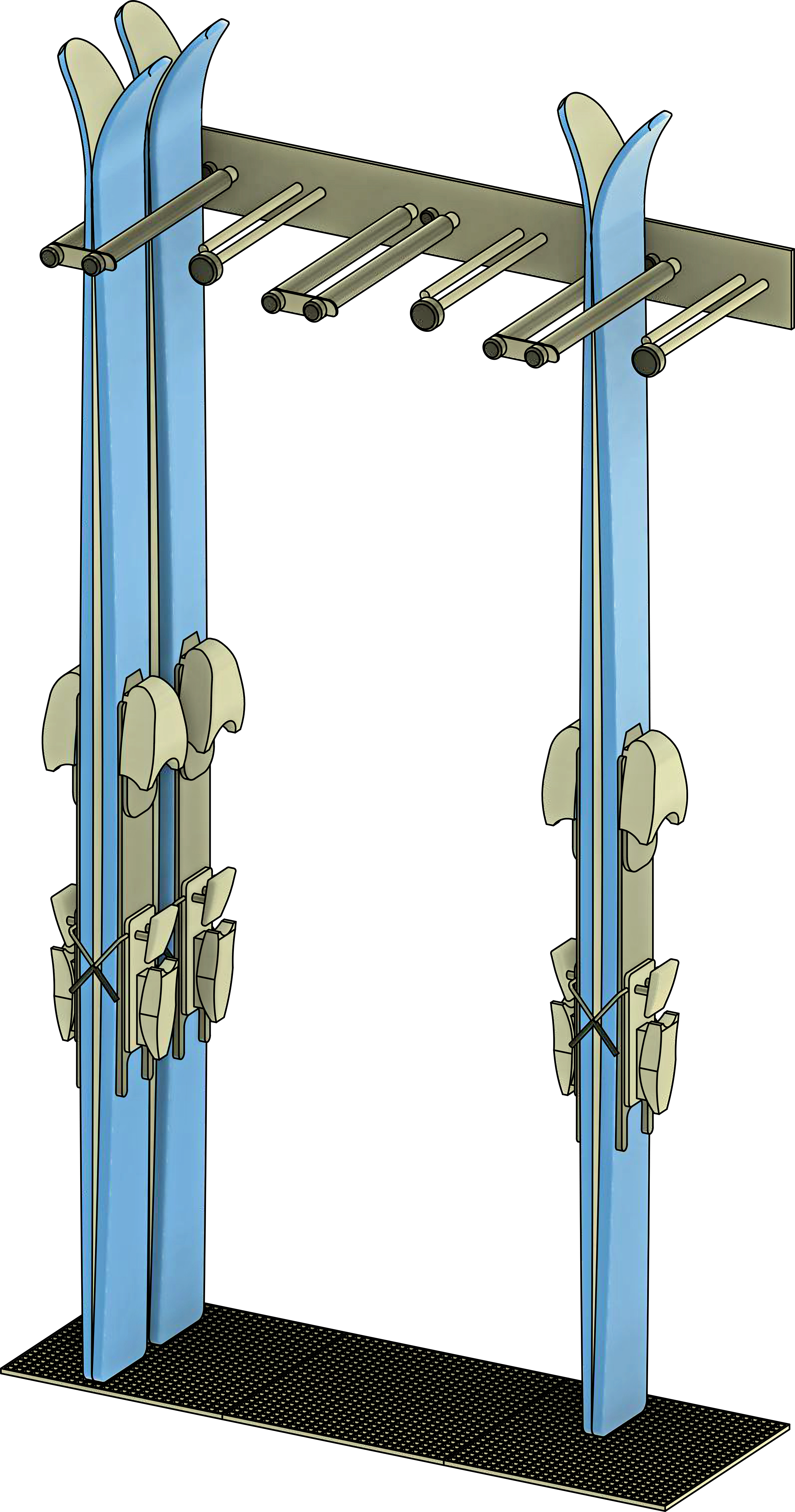 Double Ski Rack