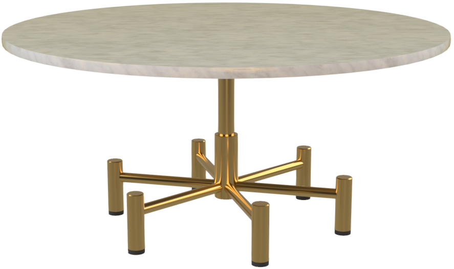 36" 6 Leg Coffee Table Stone Top